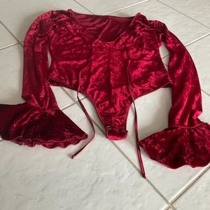 Body suit velvet made by Antyflirt (italian brand)